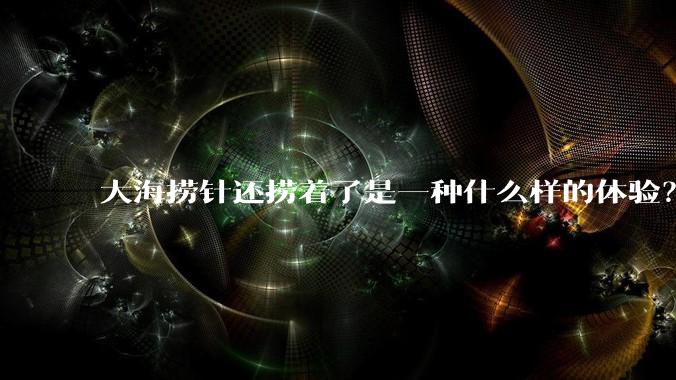 大海捞针还捞着了是一种什么样的体验？